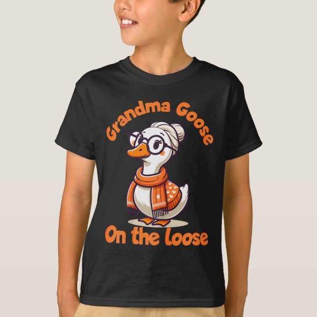 Quirky Goose Creations Funny Grandma Goose On The  T-Shirt (Vorderseite)