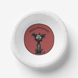 Quirky Halloween Dog Paper Party Bowl Pappteller