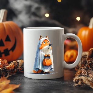 Quirky Halloween Fox Kaffeetasse