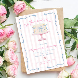 Quirky Hand Drawn Ließ sie zum Geburtstag Kuchen e Einladung