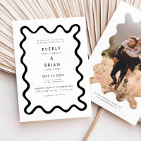 Quirky Hand Drawn Line White Wedding
