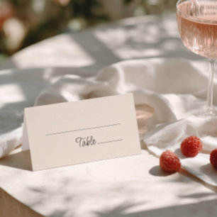 Quirky-handgeschriebene Hochzeit Platzkarte