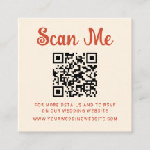 Quirky handgeschriebener Hochzeitcode QR-UAWG