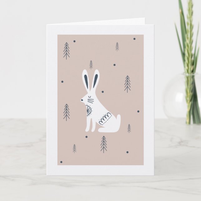 Quirky Hare Easter Card Karte (Vorderseite)