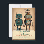 Quirky Hochzeitseinladungen mit Robotern Einladung<br><div class="desc">Quirky Hochzeitseinladungen mit Robotern sind eine lustige und einzigartige Möglichkeit, Gäste zu Ihrer Hochzeit einzuladen. Diese Einladungen können Roboter-Designs oder Illustrationen beinhalten, die futuristische oder naturwissenschaftliche Fiktionen enthalten, um Ihrer Hochzeit ein lustiges und spielerisches Ambiente zu verleihen. Sie können auch eine Vielzahl von Farben und Schriftart verwenden, um ein individuelles...</div>