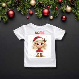 Quirky Holiday Girl mit Gold Accents INDIVIDUELLE T-Shirt