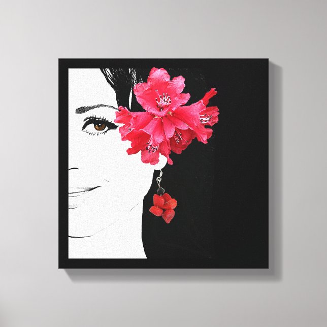 Quirky-hübsch-Girl-Modebild Leinwanddruck (Vorderseite)