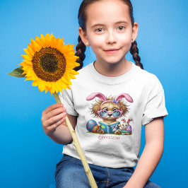 Quirky Hund mit sonnigen Ohren, die ein Buch lesen Kleinkind T-shirt