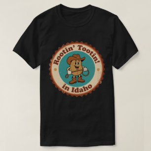 Quirky Idaho Abzeichen_ Cowboy Potato mit Lasso T-Shirt