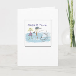 Quirky Illustrated Straight Flush Karte