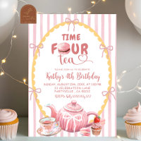 Quirky Illustration Time VIUR Tee 4. Geburtstag