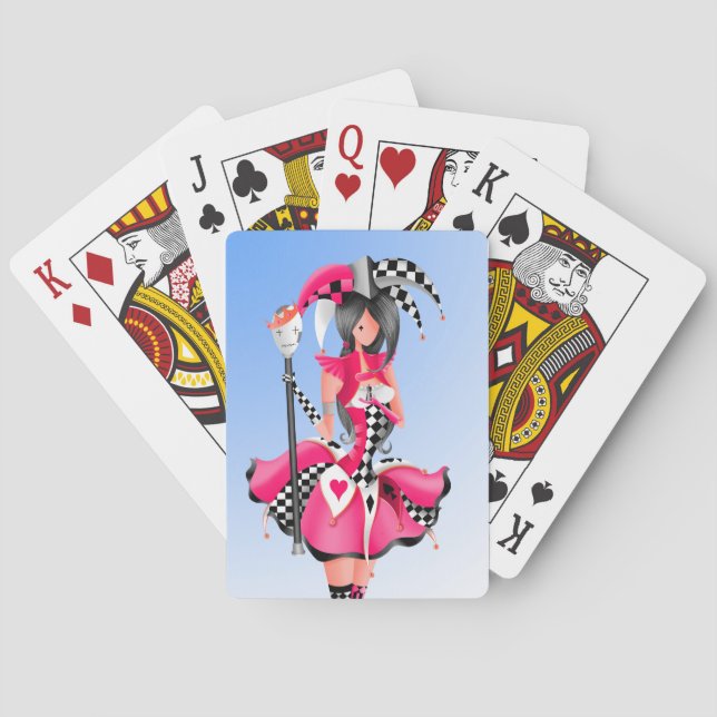 Quirky Jester & Puppet King Playing Cards Spielkarten (Rückseite)