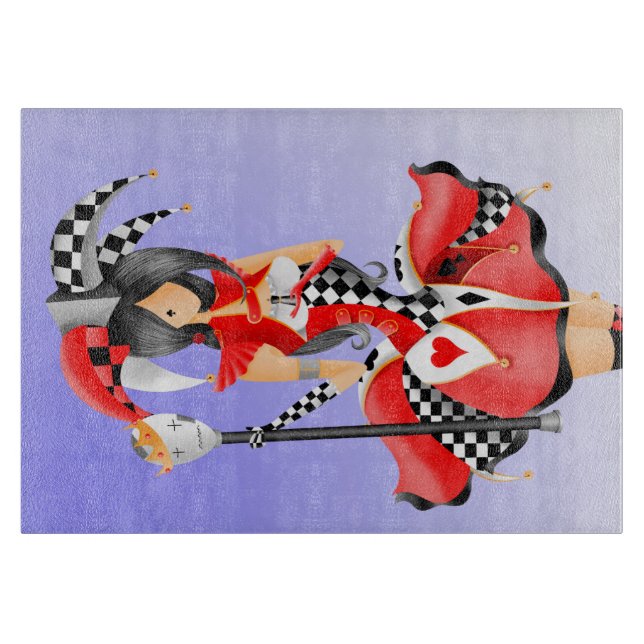Quirky Jester und das King Chopping Board Schneidebrett (Vorderseite)