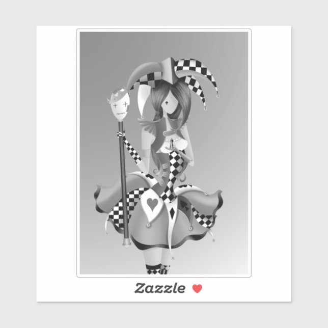 Quirky Jester und Puppet King Aufkleber (Blatt)