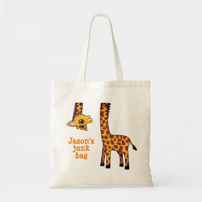 Quirky Kawaii Giraffe Tragetasche (Vorne)
