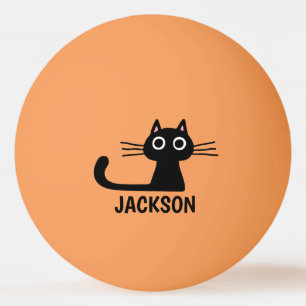 Quirky Kitty Personalisiert   Cool Black Cat Custo Tischtennisball