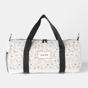 Quirky Kundalini Yoga Muster Personalisiert Klein Duffle Bag
