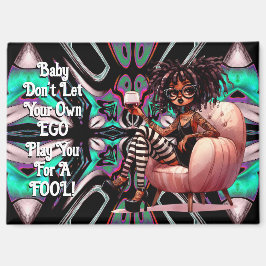 Quirky Lady Tattoos & Wine EGO Magnet