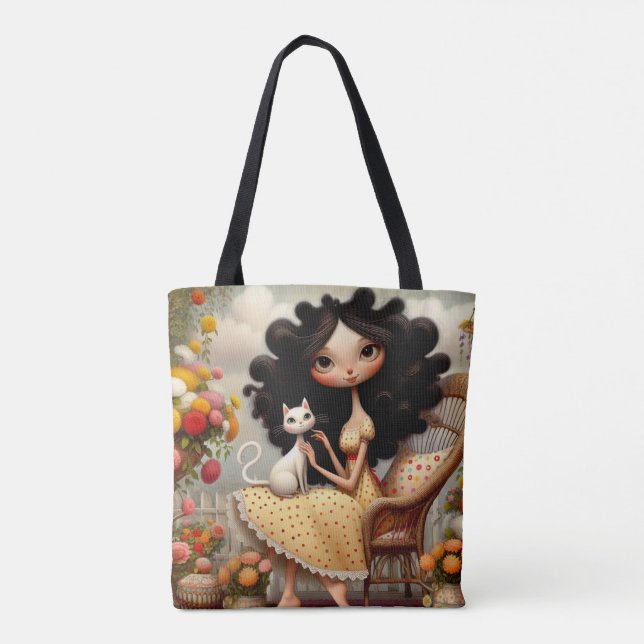 Quirky Lady Tote Bag (Rückseite)