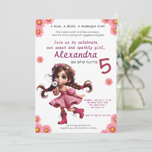 Quirky-Leuchter-Geburtstagseinladung (Stehend Vorderseite)