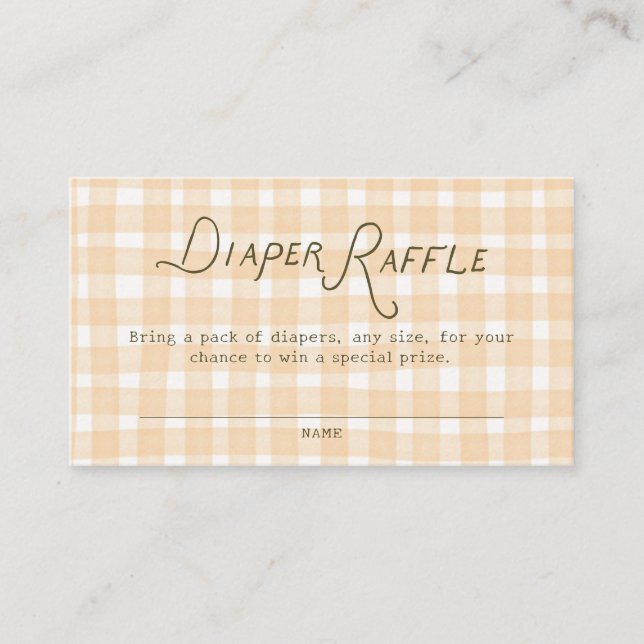 Quirky Little Pumpkin Baby Dusche Windel Raffel Begleitkarte (Vorderseite)