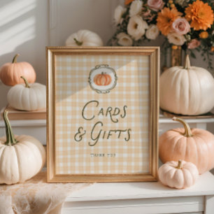 Quirky Little Pumpkin Baby Duschkarten Geschenke Poster