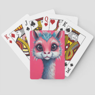 Quirky Llama Niedlich und farbenfroh Spielkarten