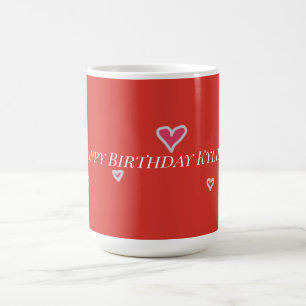 Quirky Niedlich Hearts zum Geburtstag für ihre Tas Kaffeetasse