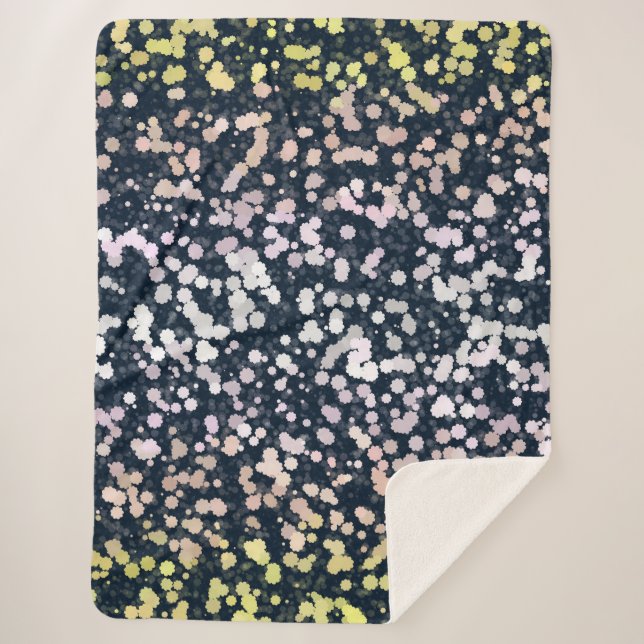 Quirky Niedlich Retro Boho Flora Pangender Prix Fl Sherpadecke (Vorderseite)