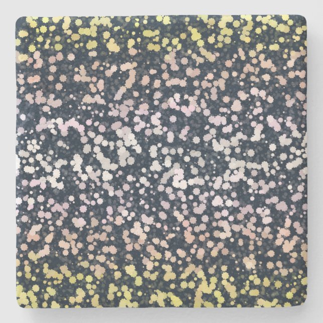 Quirky Niedlich Retro Boho Flora Pangender Prix Fl Steinuntersetzer (Vorderseite)