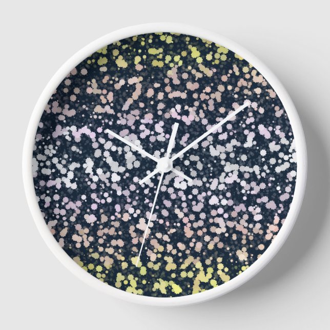 Quirky Niedlich Retro Boho Flora Pangender Prix Fl Uhr (Vorderseite)