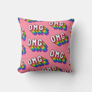 Quirky OMG Pink Comic-Tapete Kissen