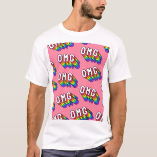 Quirky OMG Pink Comic-Tapete T-Shirt