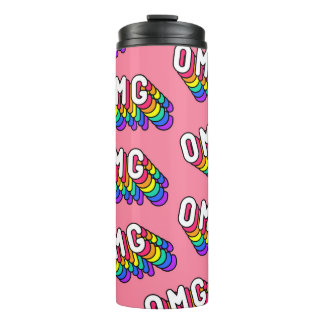 Quirky OMG Pink Comic-Tapete Thermosbecher