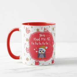 Quirky Owl Holiday Tasse