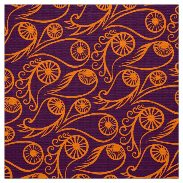 Quirky Paisley Eye Pattern Creepy Funny Funny Hall Stoff (Muster)