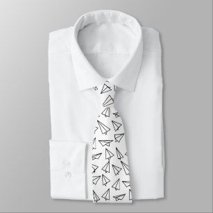 Quirky Papier-Flugzeugmuster Krawatte