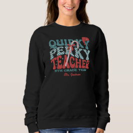 Quirky Perky Lehrerin Christmas Retro Sweatshirt