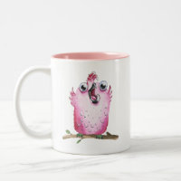 Quirky Pink Chirping Bird Collectible