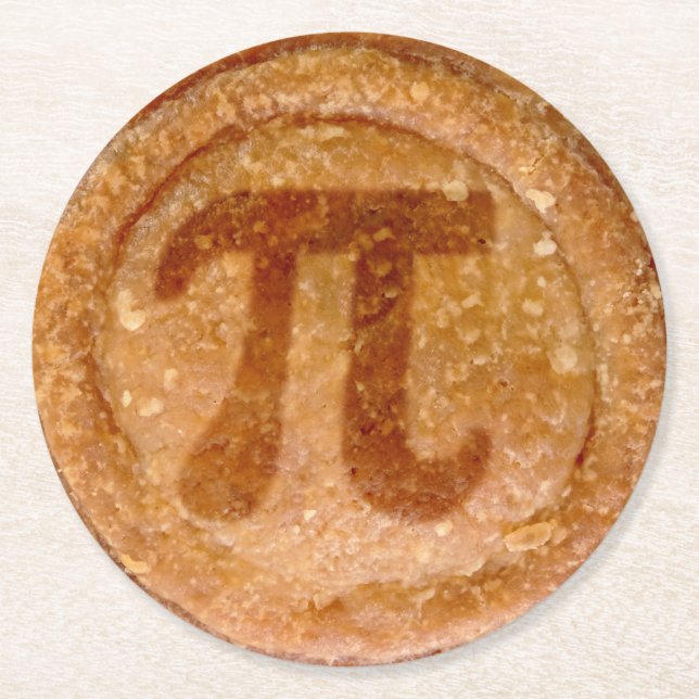 Quirky Pork Pie Symbol  Runder Pappuntersetzer (Vorderseite)