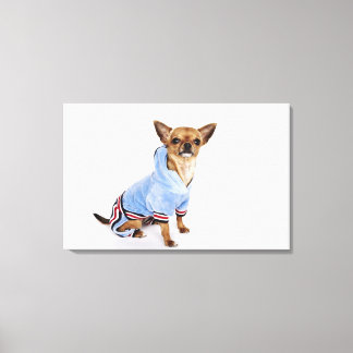 Quirky-Porträt eines Teacup Chihuahua Leinwanddruck