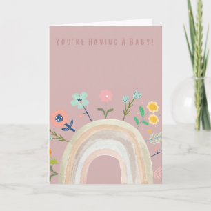 Quirky & Pretty "Du bekommst ein Baby Karte