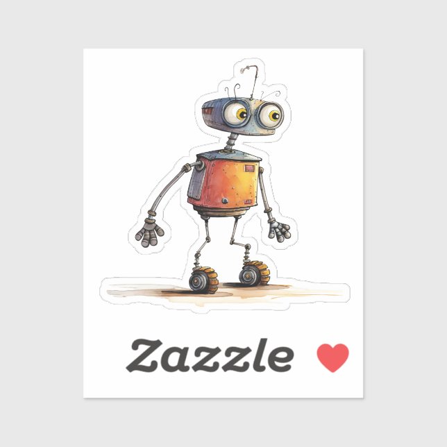 Quirky Robots (Design # 5) Aufkleber (Blatt)