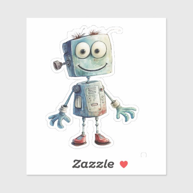 Quirky Robots (Design # 9) Aufkleber (Blatt)