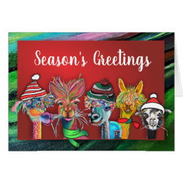 Quirky Saison's Greetings Alpacas Karte 19-3