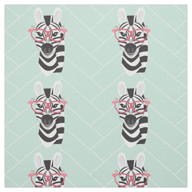 Quirky Schwarz-weiß Zebra Pink Flamingo Sonnenbril Stoff (Muster)