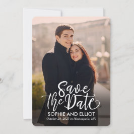 Quirky Script Wedding Save the Date Cards