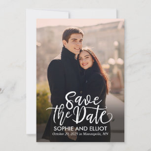 Quirky Script Wedding Save the Date Cards