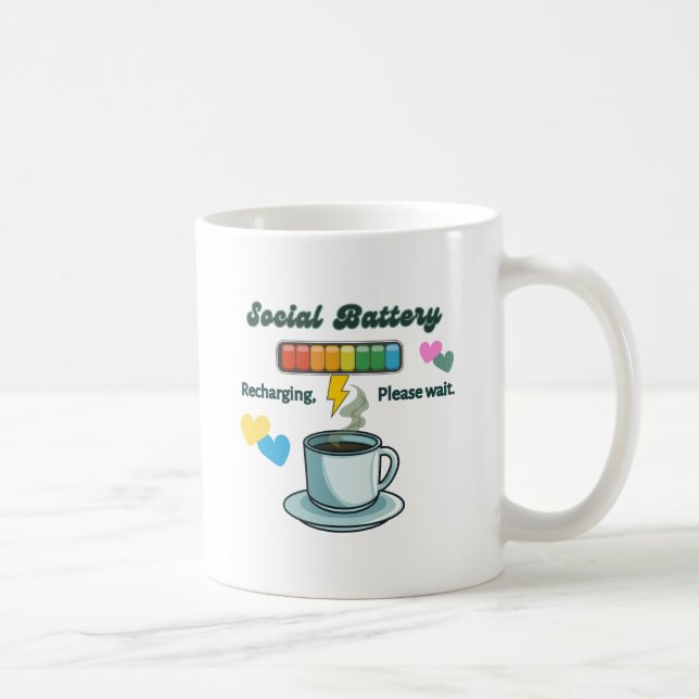 Quirky Sozialakku Kaffeetasse (Rechts)