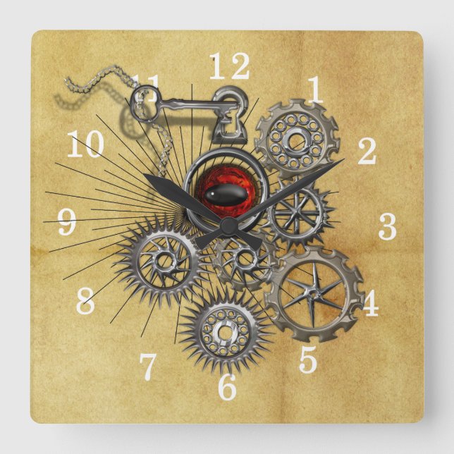 Quirky Steam Punk Uhr (Vorderseite)